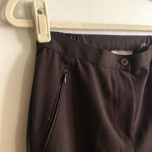 Brown Front Pleat Trouser